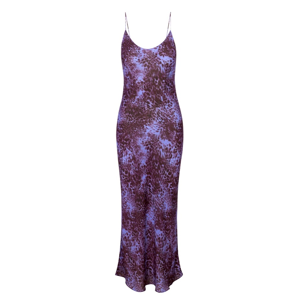 Realisation Par Penelope a purple Leopard maxi bias dress